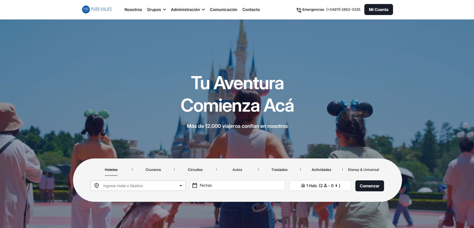 Puro Viajes — rediseño UX/UI del sitio web por Complementario